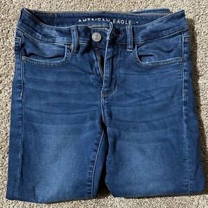 American Eagle Outfitters Women's Dark Blue Skinny Jeans